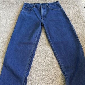 Open Trails Relaxed Fit Jeans Mens 36x32 Stone Wash Blue Denim Straight Cotton